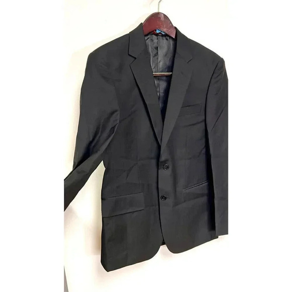 Linea Uomo Mens Black Square  Pattern 2-Button Front Blazer Sports Coat Size 36R - Picture 3 of 14